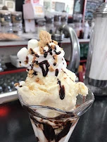 Hot Fudge Sundae with Vanilla Ice Cream